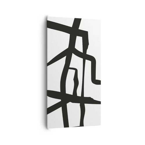 Bild auf Leinwand - Leinwandbild - Schwarz-Weiß-Design - 65x120 cm