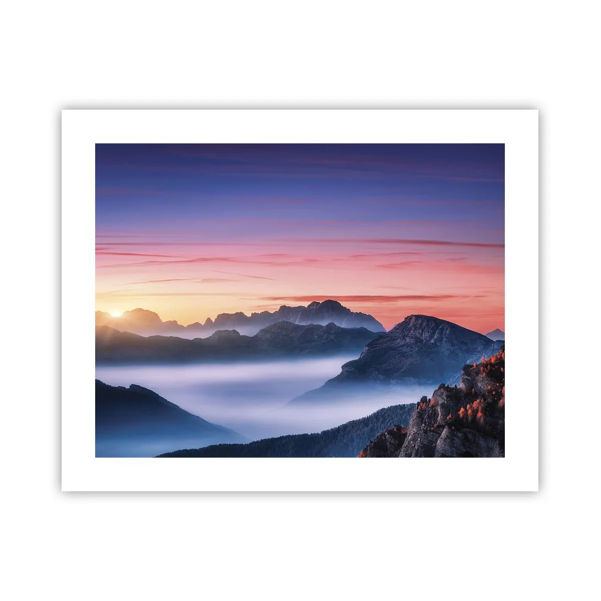 Poster - Über die Täler - 50x40 cm