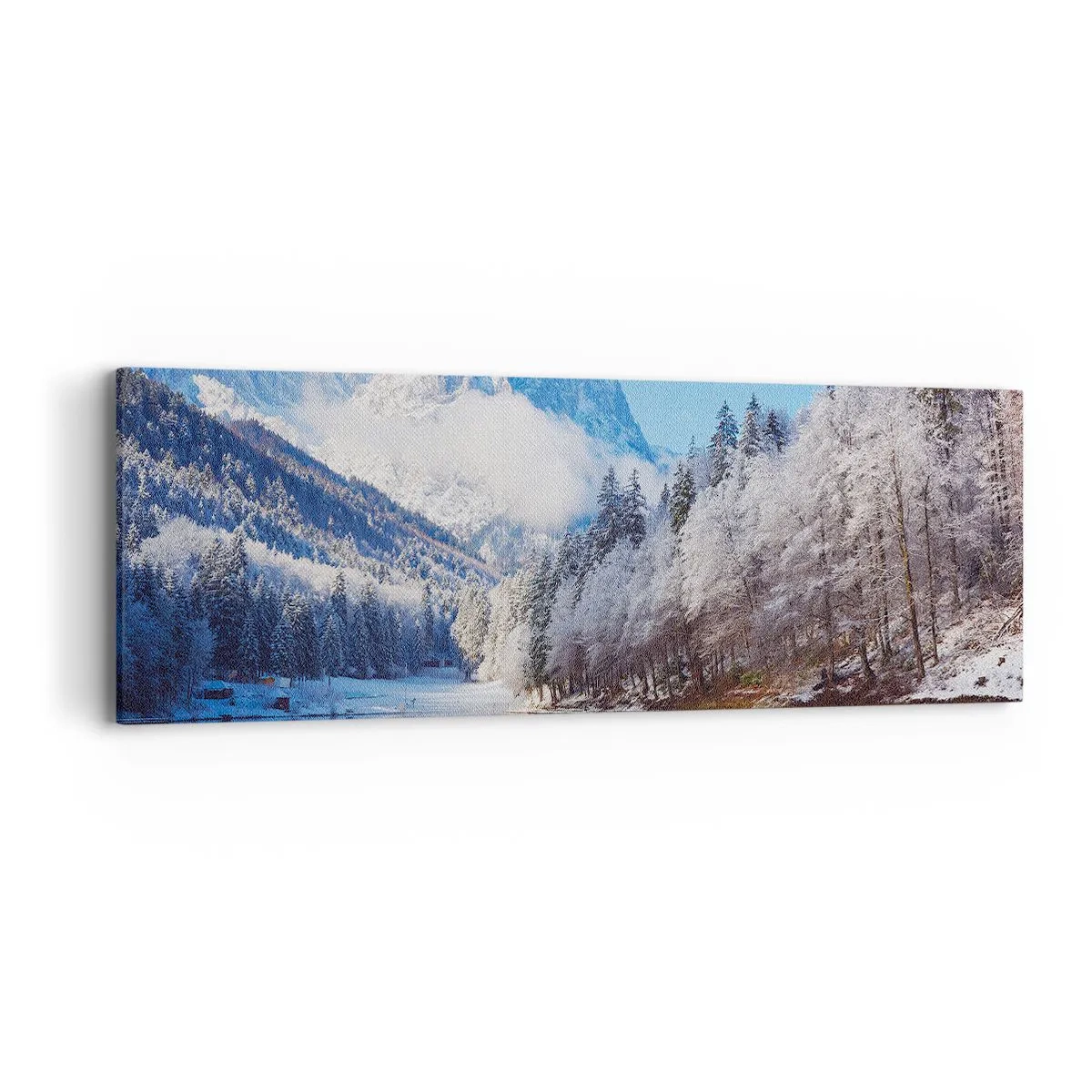 Bild auf Leinwand - Leinwandbild - Schneefang - 90x30 cm