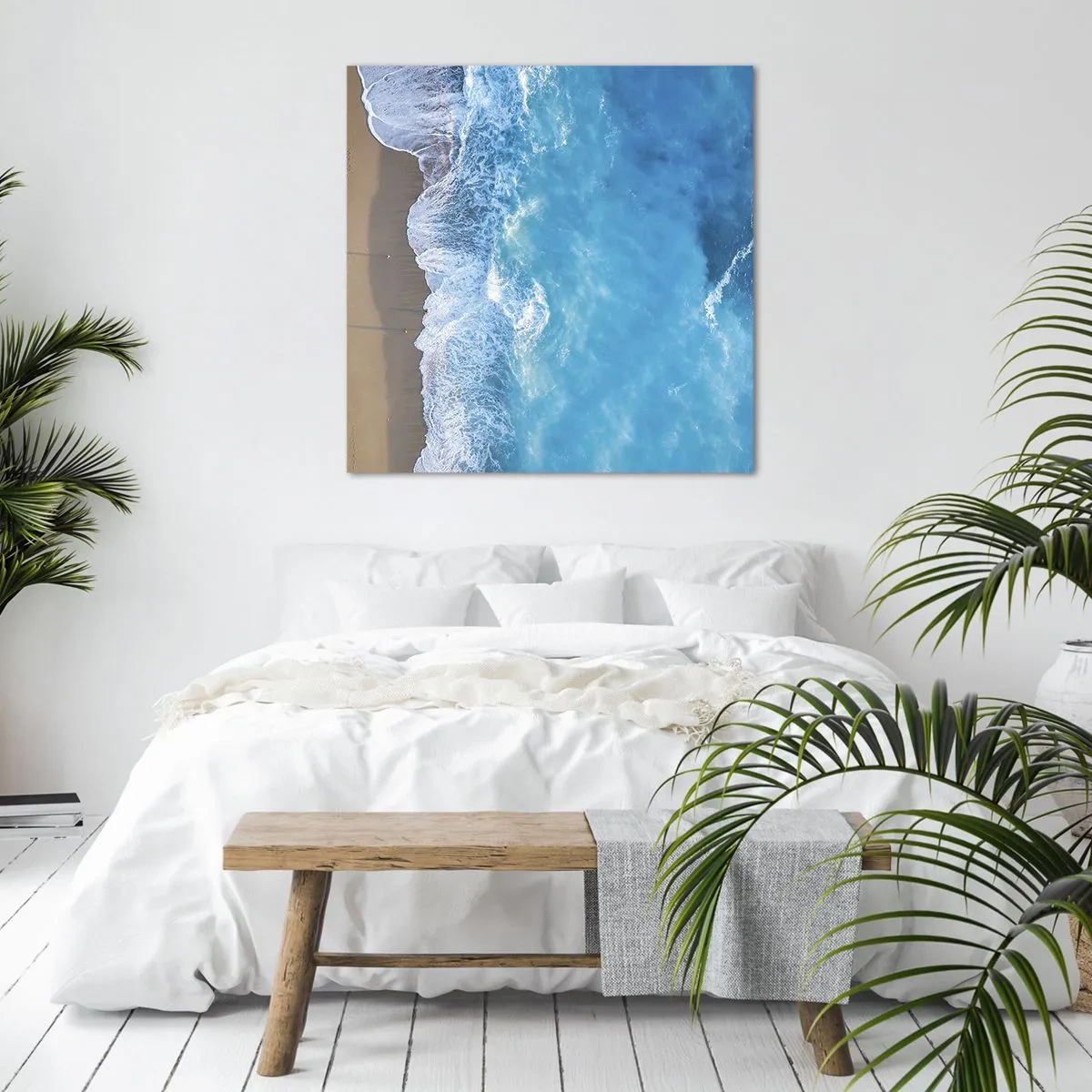 Bild auf Leinwand - Leinwandbild - Die Kraft des Blaus - 60x60 cm