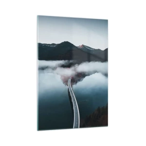 Glasbild - Bild auf glas - Über Wasser so glatt wie ein Spiegel - 70x100 cm