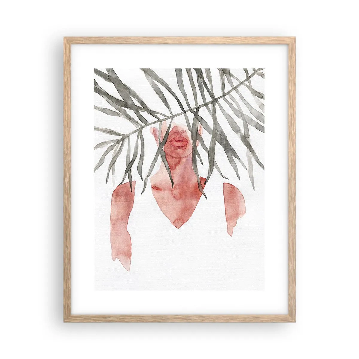 Poster in einem Rahmen aus heller Eiche - Dame der Tropen - 40x50 cm