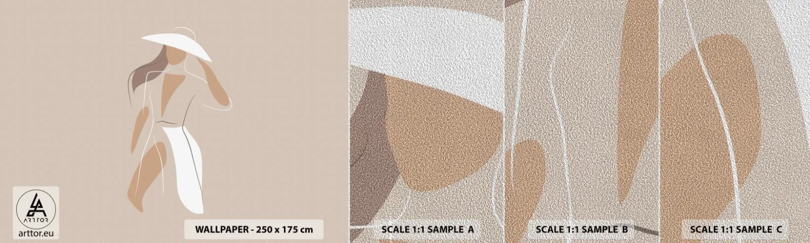 Fototapeten Muster Premium Sand - Mode macht Spaß - Frau, Grafik, Mode - 100x30 cm