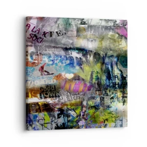Bild auf Leinwand - Leinwandbild - Collage aus Erinnerungen - 30x30 cm