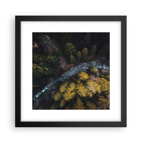 Poster in einem schwarzem Rahmen - Schnell und immer schneller - 30x30 cm