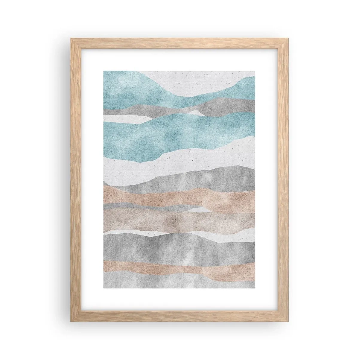 Poster in einem Rahmen aus heller Eiche - Studie über Nähe - 30x40 cm