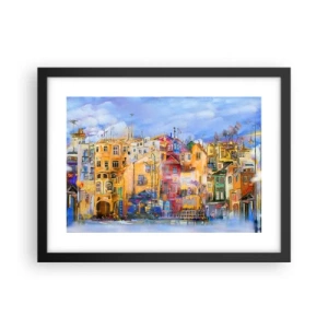 Poster in einem schwarzem Rahmen - Wir sind zusammen - 40x30 cm