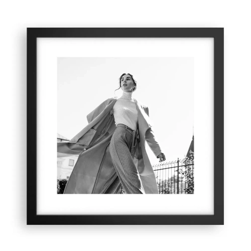 Poster in einem schwarzem Rahmen - Gehst du mit mir? - 30x30 cm