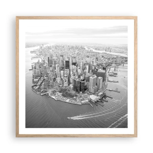 Poster in einem Rahmen aus heller Eiche - Und wie kann es man nicht lieben? - 60x60 cm