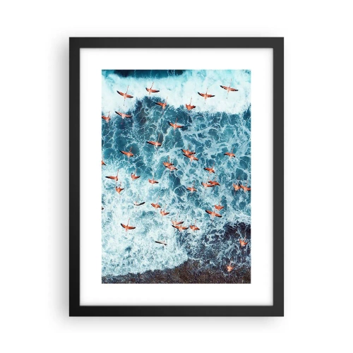 Poster in einem schwarzem Rahmen - Die Küstenparade - 30x40 cm