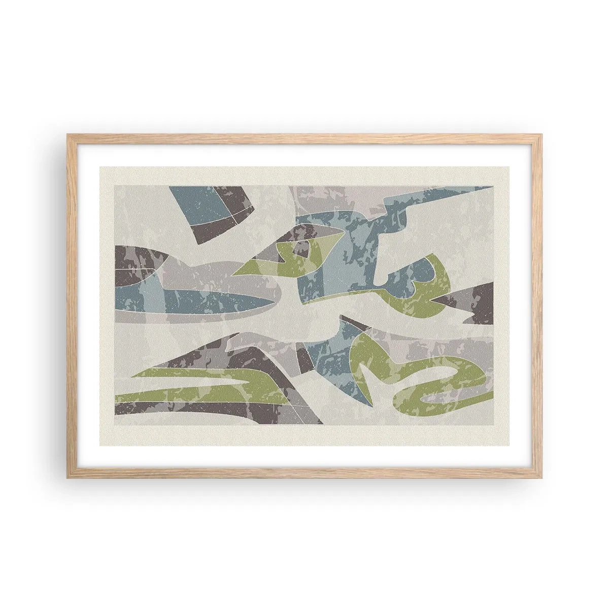 Poster in einem Rahmen aus heller Eiche - Komposition hinter dem Glas - 70x50 cm