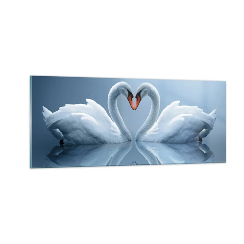 Glasbild - Bild auf glas - Zeit für die Liebe - 100x40 cm