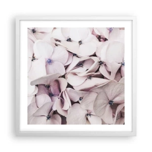 Poster in einem weißen Rahmen - In einer Blumenflut - 50x50 cm