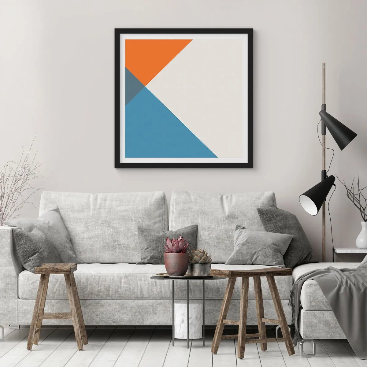 Poster in einem schwarzem Rahmen - In einem Winkel… - 40x40 cm