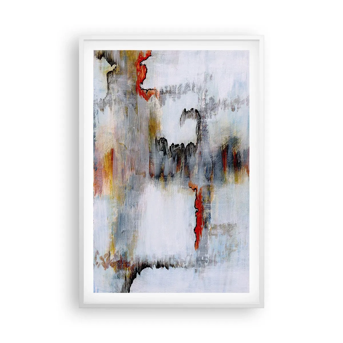 Poster in einem weißen Rahmen - Ein Stock auf dem Wasser - 61x91 cm