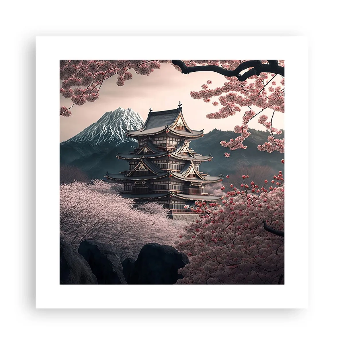 Poster - Land der Kirschblüten - 40x40 cm