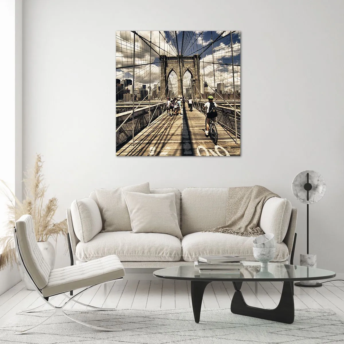 Glasbild - Bild auf glas - Direkt ins Herz der Stadt - 40x40 cm