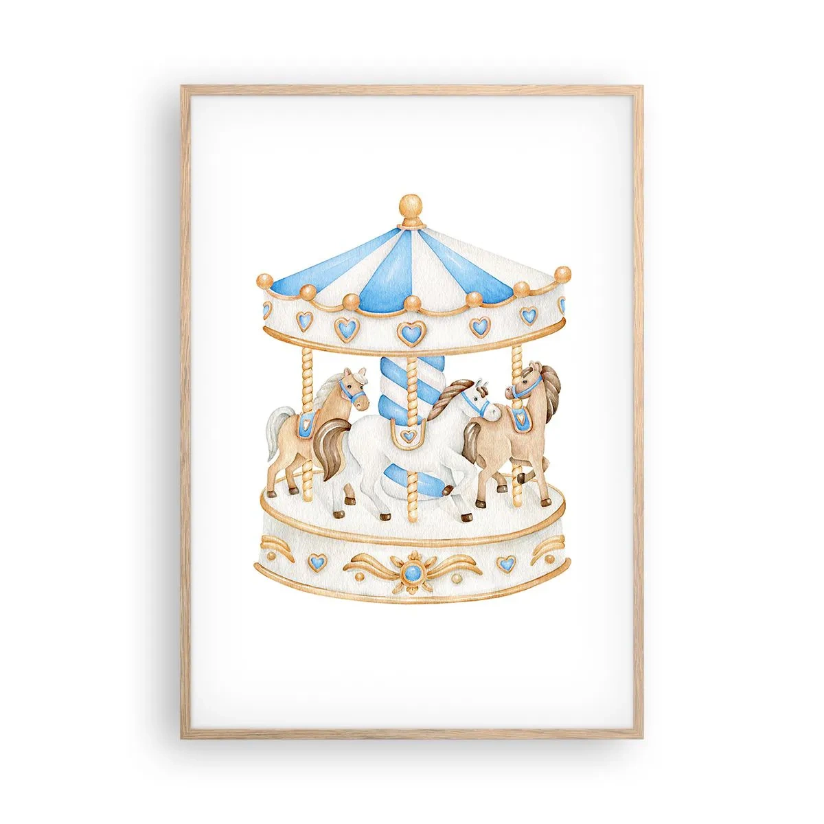 Poster in einem Rahmen aus heller Eiche - Süße Kindheit - 70x100 cm