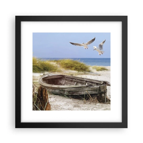 Poster in einem schwarzem Rahmen - In Wind gebadet - 30x30 cm