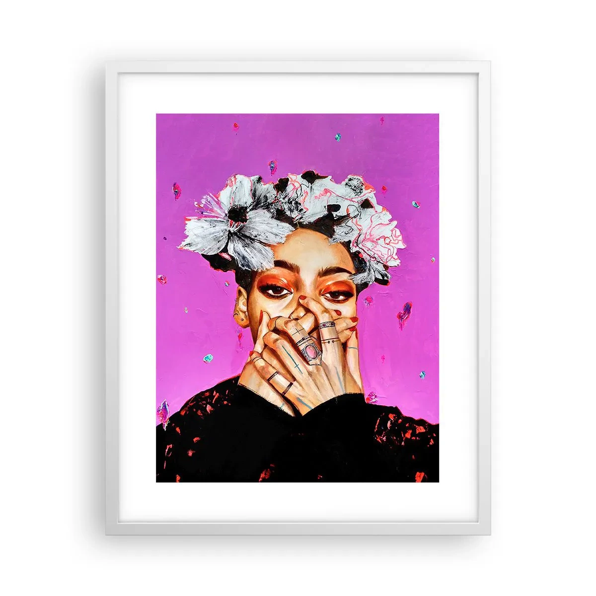 Poster in einem weißen Rahmen - Bisschen verrückt - 40x50 cm