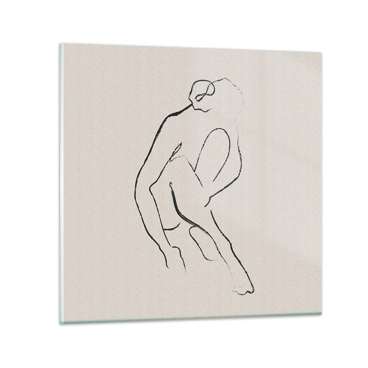 Glasbild - Bild auf glas - Intime Skizze - 40x40 cm