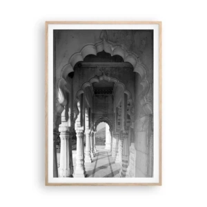 Poster in einem Rahmen aus heller Eiche - Hier spielen orientalische Märchen - 70x100 cm