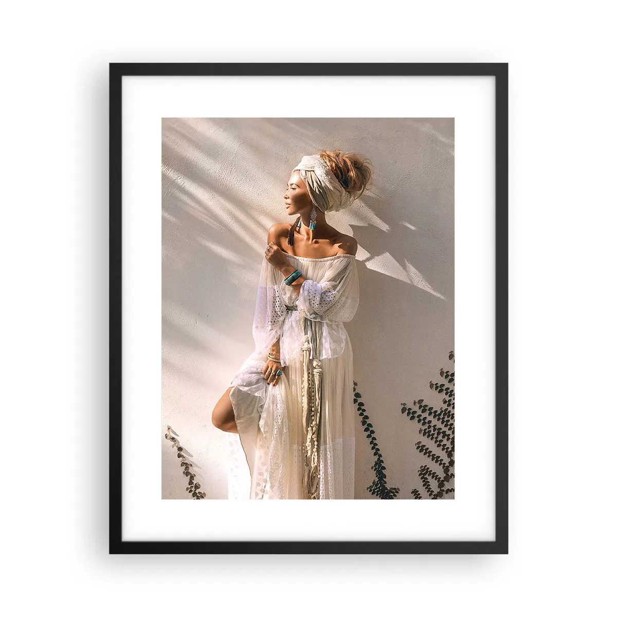 Poster in einem schwarzem Rahmen - Die Sonne und das Mädchen - 40x50 cm