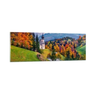 Glasbild - Bild auf glas - Landschaftsartige Malerei - 90x30 cm