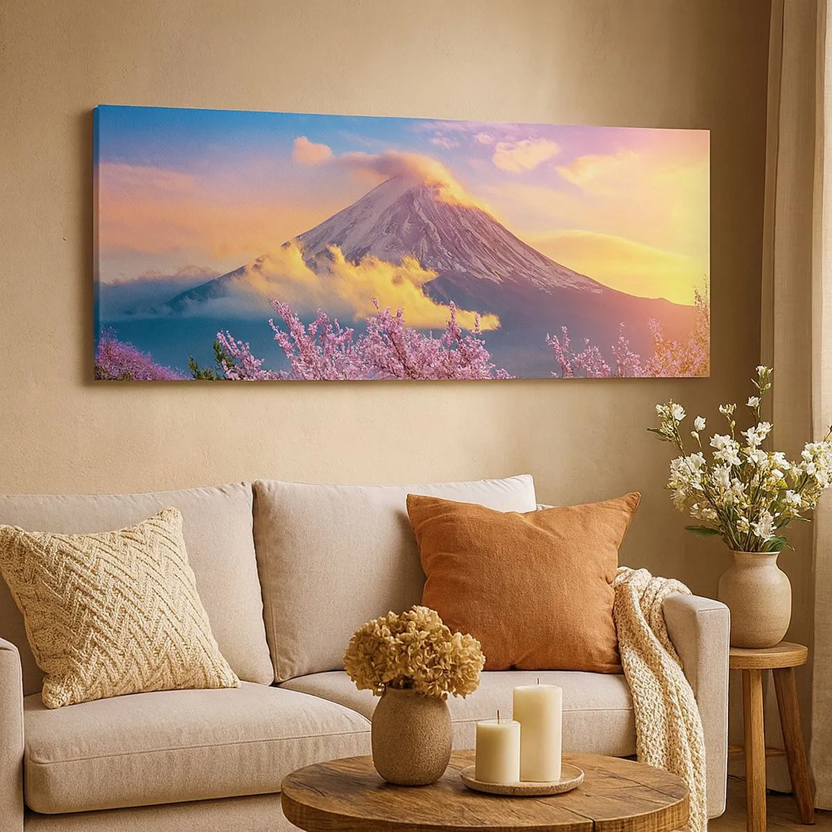 Bild auf Leinwand - Leinwandbild - Japanische Heiligkeit - 100x40 cm
