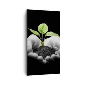 Bild auf Leinwand - Leinwandbild - Ich liebe die Natur, ich beschütze sie - 45x80 cm