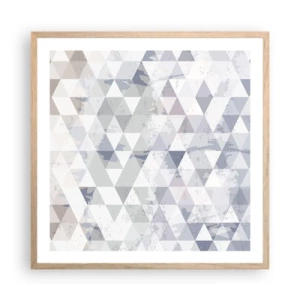 Poster in einem Rahmen aus heller Eiche - Im Rhythmus auf drei - 60x60 cm