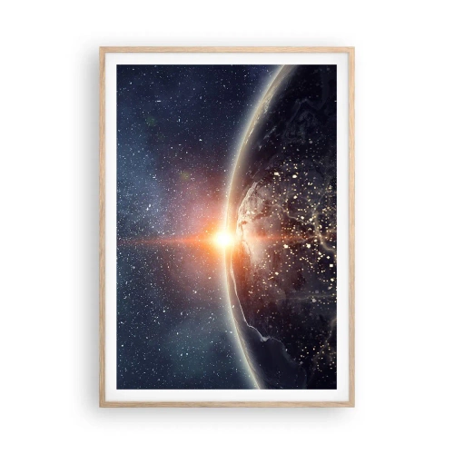 Poster in einem Rahmen aus heller Eiche - In einer neuen Perspektive - 70x100 cm