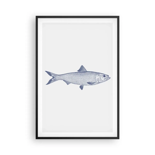 Poster in einem schwarzem Rahmen - Grüße aus den nördlichen Meeren - 61x91 cm