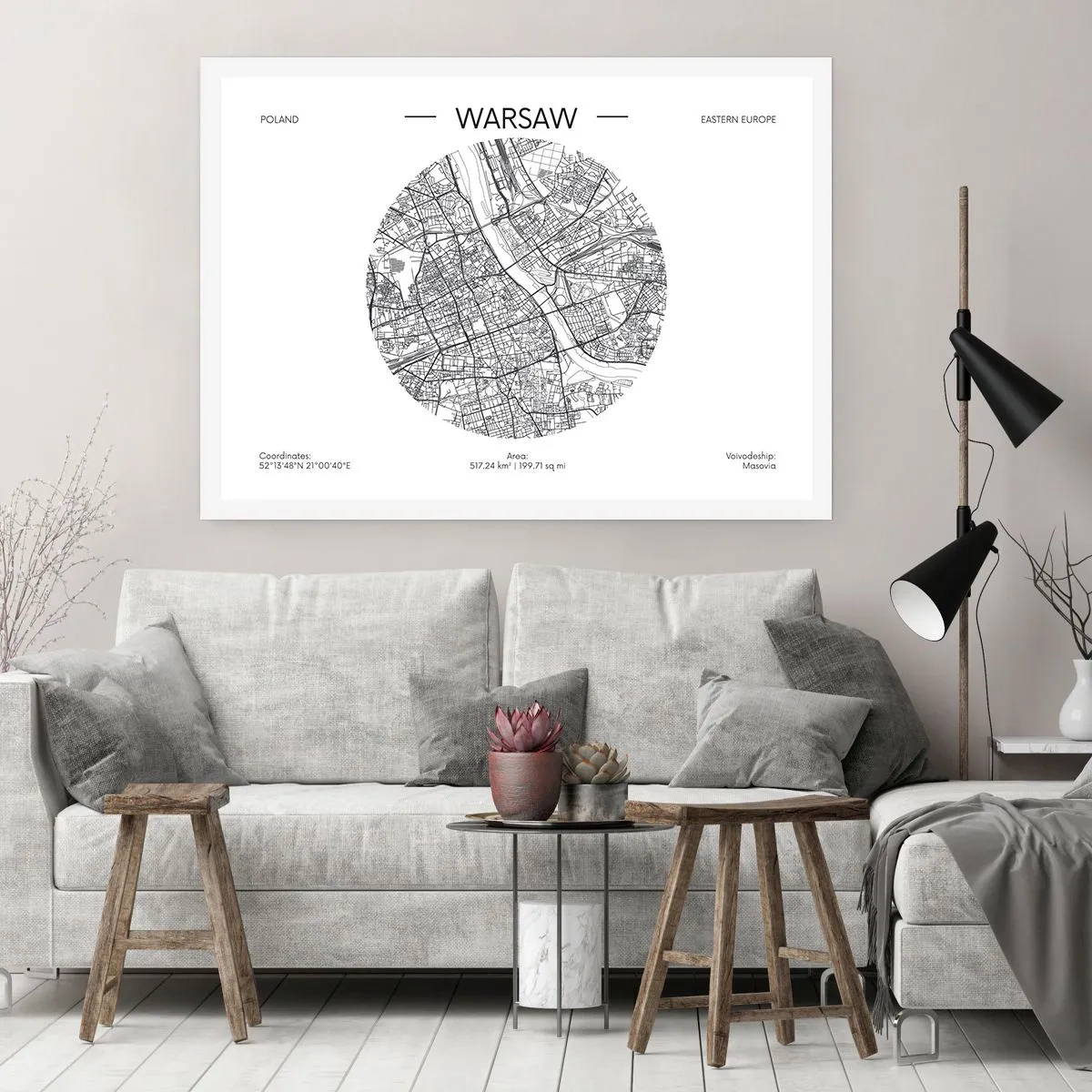 Poster - Anatomie von Warschau - 91x61 cm