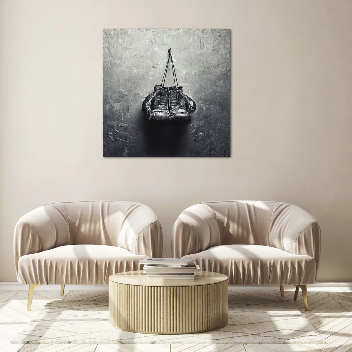 Glasbild - Bild auf glas - Zeit des Kampfes und Zeit des Friedens - 50x50 cm