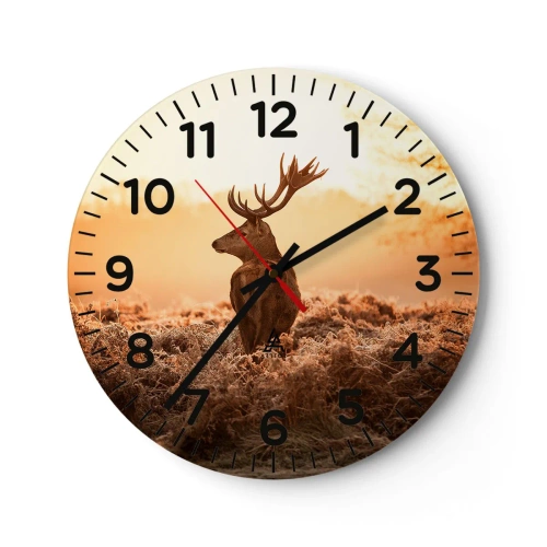 Wanduhr - Glasuhr - Herr im eigenen Land - 40x40 cm