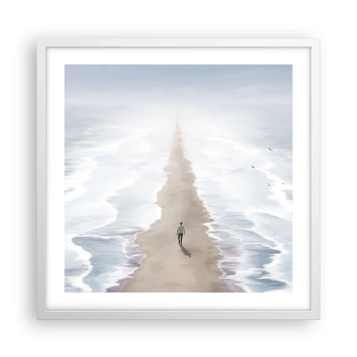 Poster in einem weißen Rahmen - Glänzende Zukunft - 50x50 cm