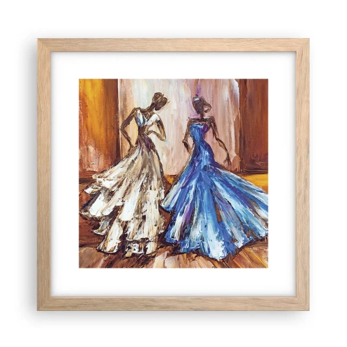 Poster in einem Rahmen aus heller Eiche - Ein dankbares Duo - 30x30 cm