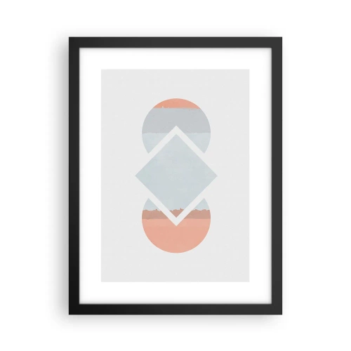 Poster in einem schwarzem Rahmen - Die Situation ist klar - 30x40 cm