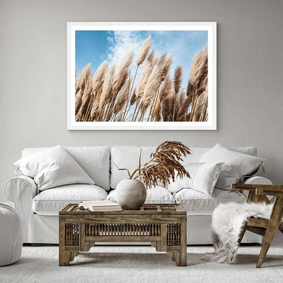 Poster in einem weißen Rahmen - Sonnige und windige Liebkosungen - 40x30 cm