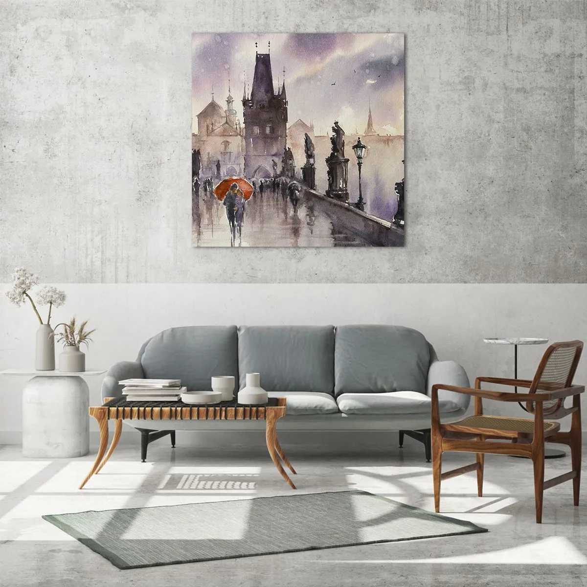 Glasbild - Bild auf glas - Leute verändern sich nicht - 70x70 cm