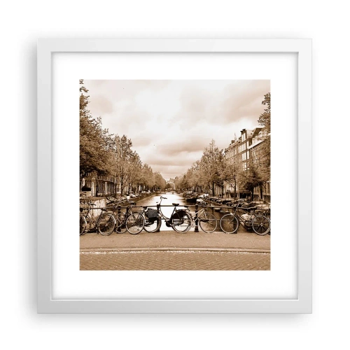Poster in einem weißen Rahmen - Niederländische Atmosphäre - 30x30 cm