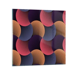 Glasbild - Bild auf glas - Im kreisenden Rhythmus - 60x60 cm