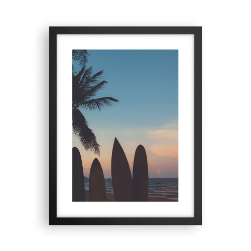 Poster in einem schwarzem Rahmen - Morgen wird es auch lustig - 30x40 cm