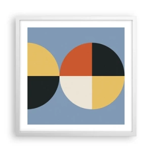 Poster in einem weißen Rahmen - Beobachte und zähle - 50x50 cm