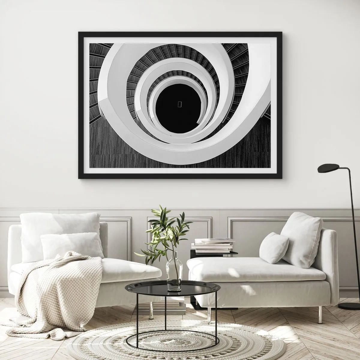 Poster in einem schwarzem Rahmen - Zum Kern der Sache - 40x30 cm
