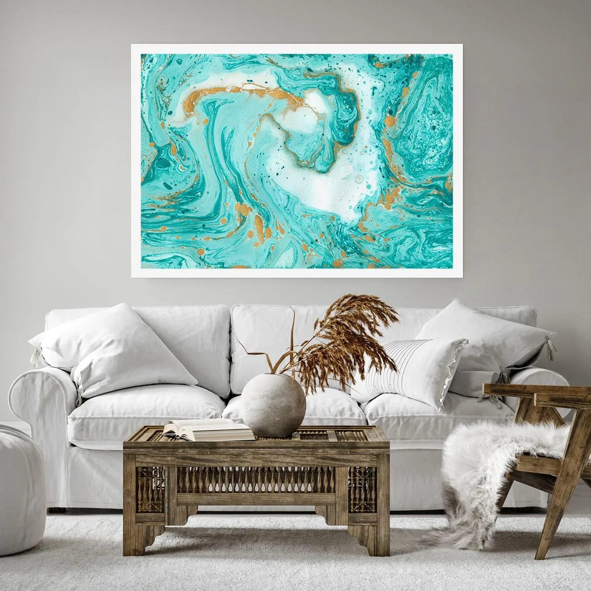 Poster - Unter der großen Welle der Edo-Ära - 50x40 cm