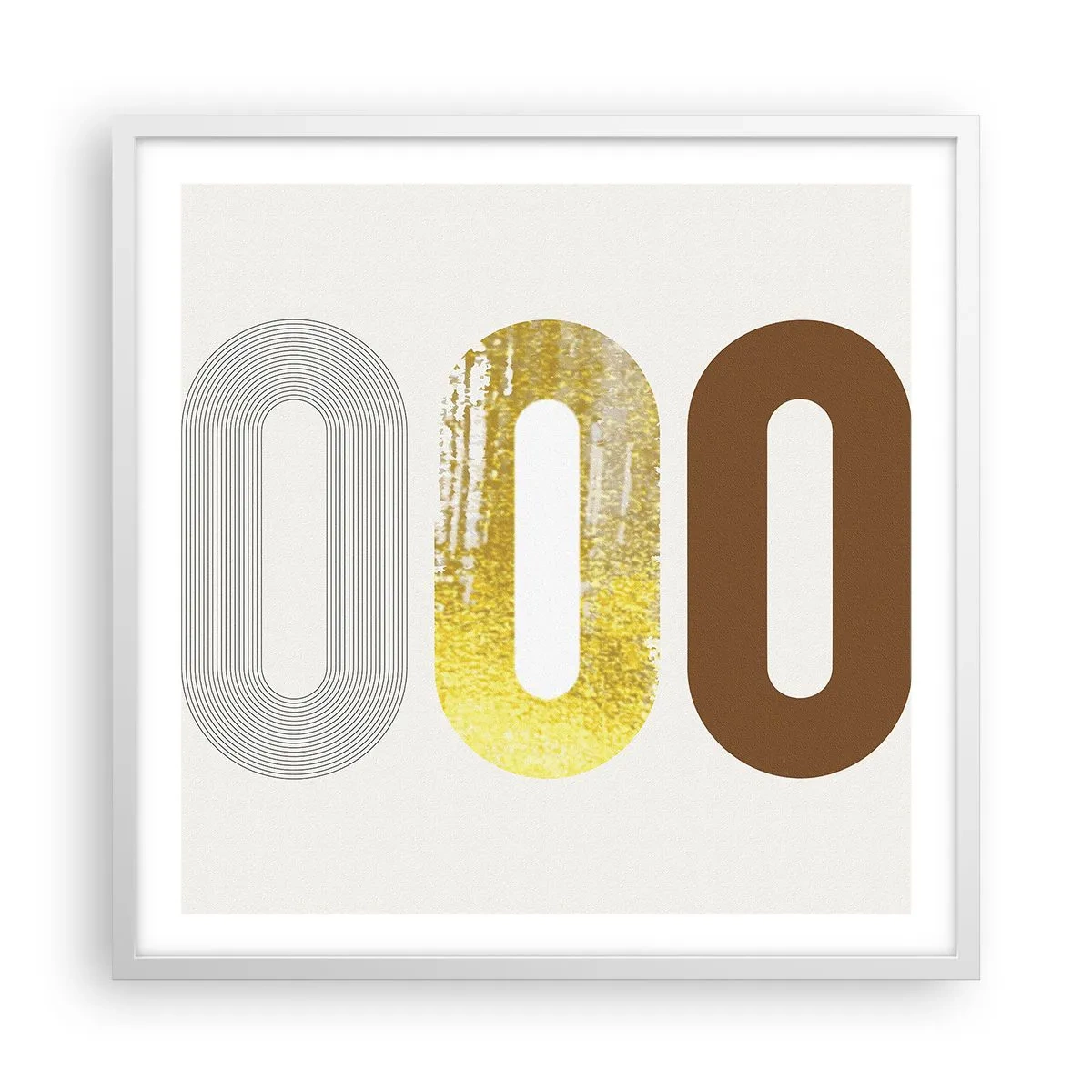 Poster in einem weißen Rahmen - Oooh! - 60x60 cm