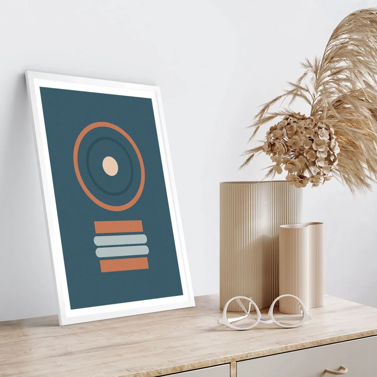 Poster in einem weißen Rahmen - Das Wesen der Dinge - 70x100 cm