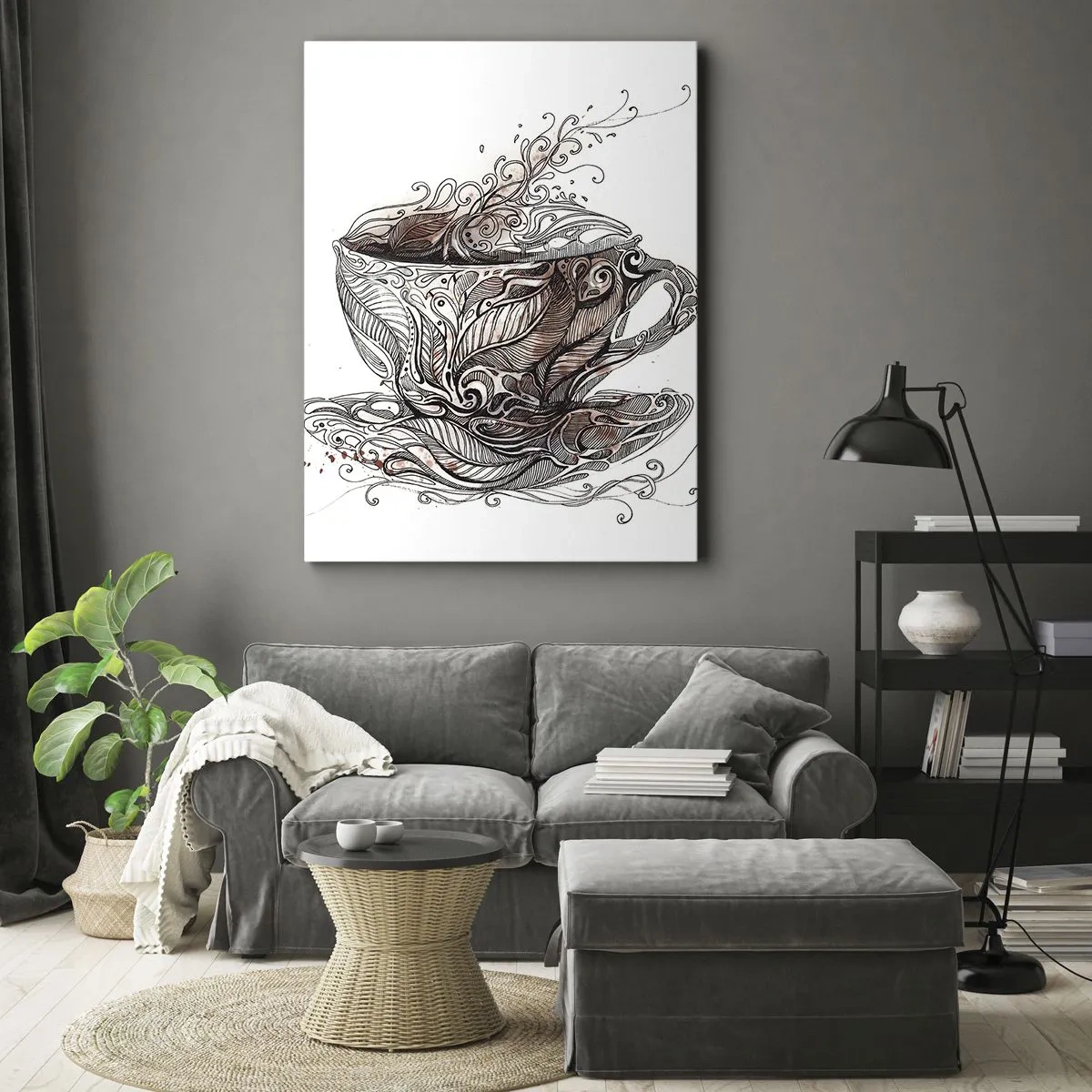 Bild auf Leinwand - Leinwandbild - Tee für alles - 65x120 cm